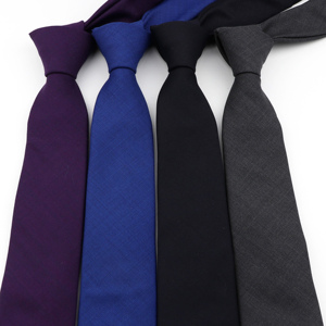 Commercial Luxury <strong>Wool</strong> <strong>Tie</strong> Classical Solid Color Black Grey Necktie Mens Fashion Neckties Designer Handmade European Style <strong>Ties</strong> - Product Image 2