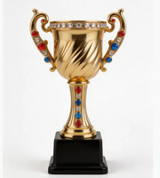Trophées personnalisés en métal plaqué or avec logos, pour la fête des pères, la remise des diplômes, les œuvres d'art créatives, trophées de championnat sportif de haute qualité