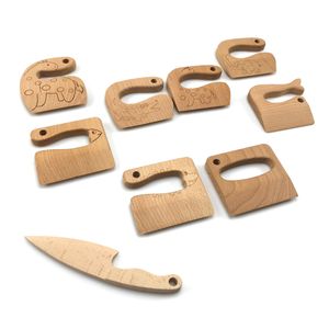 Juego de cuchillos de madera para niños, juguete educativo de 18 cm para cortar frutas y verduras - Product Image 2
