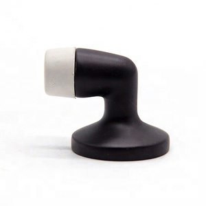 Tope de Puerta de Calidad Profesional, <span class=keywords><strong>Mini</strong></span> Tope de Latón Macizo con Acabado Níquel Satinado, Tope de Puerta con Cuello de Cisne - Product Image 1