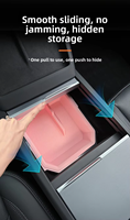 Organisateur de voiture double couche en silicone ABS avec 1 à 3 compartiments pour console centrale Tesla Model Y/YL/3, accessoire automobile