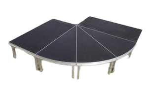 Escenario/podio de plataforma redonda portátil para pantallas de armazón de conciertos hechas de aleación de aluminio y madera contrachapada para eventos y presentaciones - Product Image 2