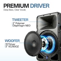 Enceinte active professionnelle Accuracy Pro Audio AC15PRO 137dB 1500W 15 pouces avec DSP