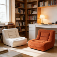 Canapé simple style fauteuil, entièrement en mousse, sectionnel, compressé sous vide, monobloc moulé en tissu, pour appartements