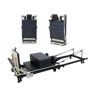 Reformer Pilates pliable et durable noir pour la maison, le studio commercial et le fitness - Product Image 1