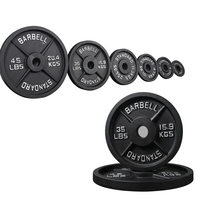 Ensemble de plaques de poids LBS en fonte standard pour haltères et disques de musculation