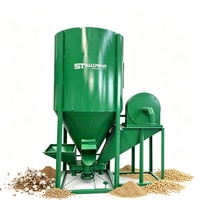 Machine de traitement des aliments pour animaux, broyeur-mélangeur combiné, 1000 kg/h, électrique, pour élevage de poulets et de canards, directement de l'usine