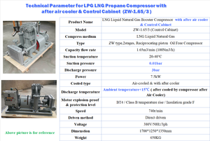 Compresor de Biogás/GLP ZW-2.0/10-16 de 120m3/h, Bomba de Pistón para Gas Propano/Butano, Potencia de 15kw - Product Image 4