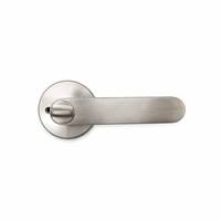 Poignée de porte à mortaise en acier inoxydable chromé brossé avec corps de serrure, prix usine, pour salle de bain et porte d'appartement