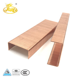 JWL OEM Offre Spéciale Cuivre Plaqué 35MM 16GA <span class=keywords><strong>En</strong></span> <span class=keywords><strong>U</strong></span> <span class=keywords><strong>En</strong></span> Acier <span class=keywords><strong>Clou</strong></span> Agrafe de Carton - Product Image 4