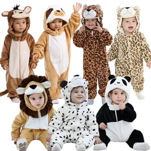 Kinderen Halloween Feest Dier Kostuum Baby Panda Luipaard Rompertjes Jongen Meisje Kostuum Baby Jumpsuit