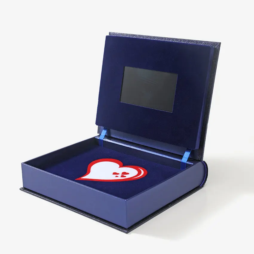 Confezione regalo con Display Video con schermo Lcd personalizzato di vendita calda con cartone rettangolare fatto a mano cinese