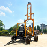 Foreuse hydraulique diesel XYX 200m pour puits d'eau avec pompe à engrenages, moteur et unité mobile à vendre