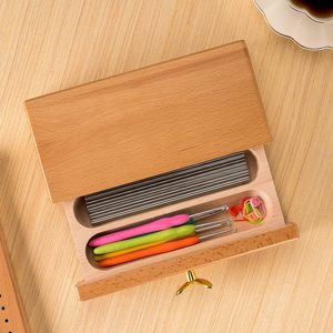 Planche à <span class=keywords><strong>crochet</strong></span> à tricoter en bois de bambou Style simple planche à tricoter carrée en laine pour grand-mère <span class=keywords><strong>crochet</strong></span> - Product Image 5