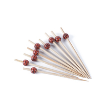 2025 brochettes de bambou sur le thème du sport perle de basket-ball sur le dessus 12cm ou des choix de fruits artisanaux personnalisés