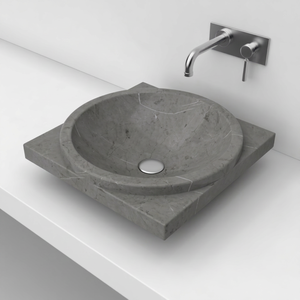 Encimeras de Baño Modernas de Mármol Pietra Grey de Malasia, Diseño de Base Cuadrada con Vetas Naturales, Elegantes para Uso en Hoteles - Product Image 1