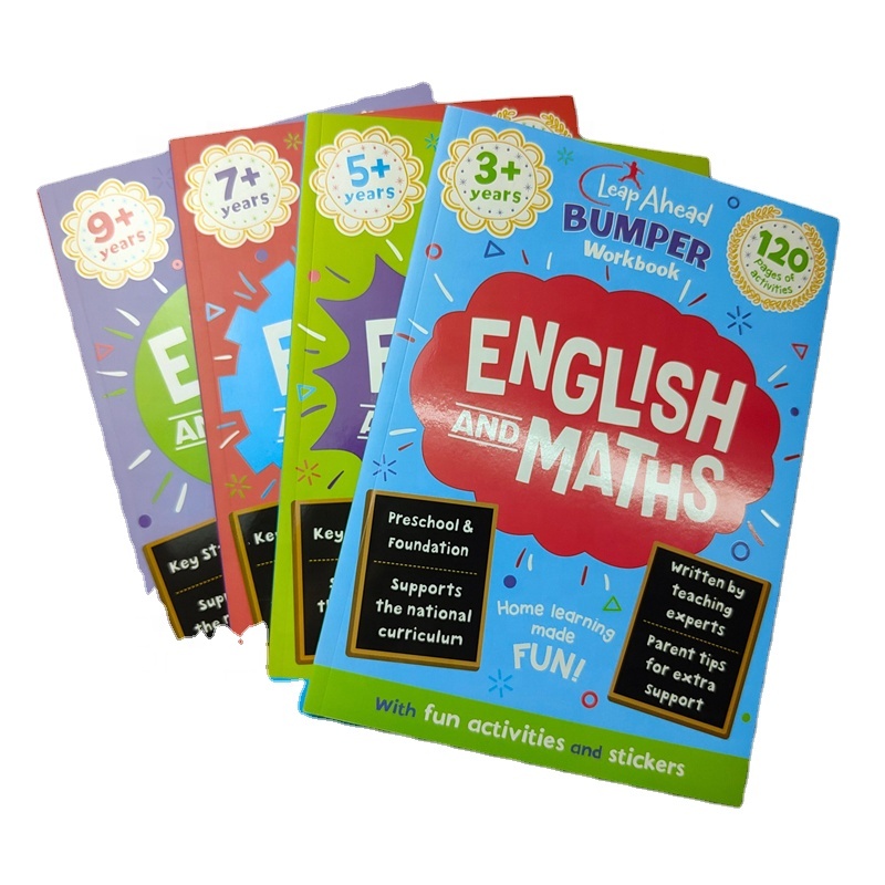 Libro DE TRABAJO preescolar de inglés y matemáticas para niños, libros de actividades para niños, libros educativos para niños