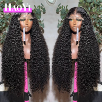 Perruque de cheveux naturels vietnamiens bruts de 30 pouces de long, ondulations profondes, densité 250%, perruque de cheveux humains bouclés birmans, perruques de cheveux indiens vierges ultra-lisses