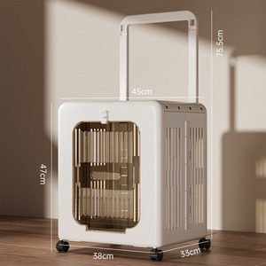 <b>Foldable</b> Pet <b>Trolley</b> Carrier - Breathable Airline Crate for Cats & Dogs Wholesale - Product Image 3