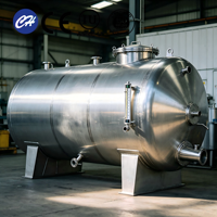 Tanque de Almacenamiento de Líquidos Sanitarios de Acero Inoxidable a Prueba de Explosiones de 1000L, Sensor de Nivel, Certificación CE ISO, Recipiente a Presión, Ahorro de Energía