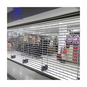 Điện PVC Trong Suốt Phim Thép Không Gỉ Con Lăn <span class=keywords><strong>up</strong></span> Pha Lê Nướng Rèm Màn Trập Cửa Ra Vào Cho Cửa Hàng Thương Mại Ngân Hàng Cổng - Product Image 2