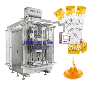 Samfull forma vertical sello de llenado multi línea bolsita máquina de llenado de envasado de líquidos máquina de envasado de miel automática