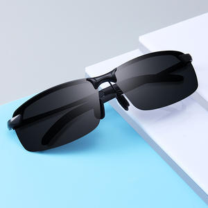 Lunettes de soleil sportives transfrontalières, monture carrée sans cadre, verres polarisés TAC, protection UV400 pour la pêche, la randonnée, le cyclisme et les activités de plein air - Product Image 1