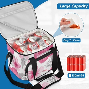 Sac isotherme multifonctionnel personnalisé à motif hawaïen, impression de logo personnalisée, imperméable, pour pique-nique et déjeuner - Product Image 5