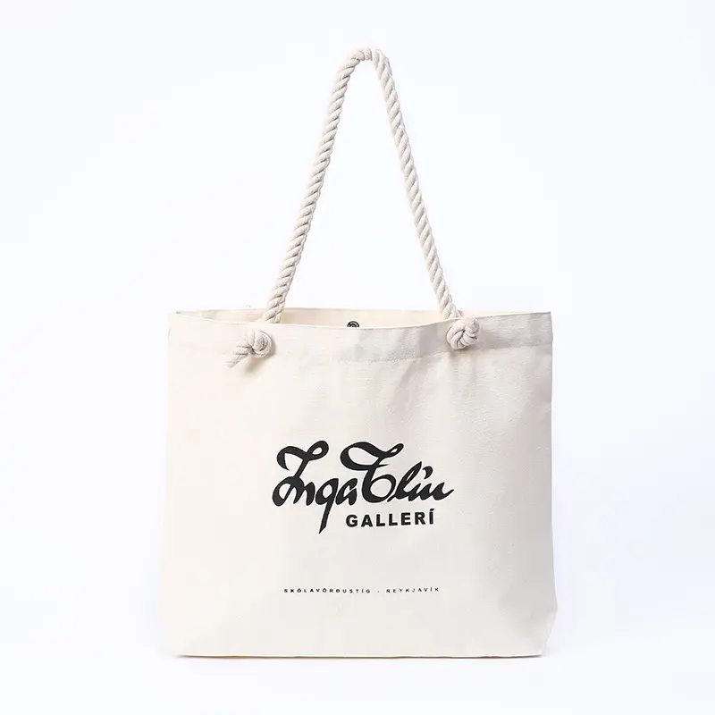 Wholesale Blank Custom Print Natural 12oz organic cotton shopping bag