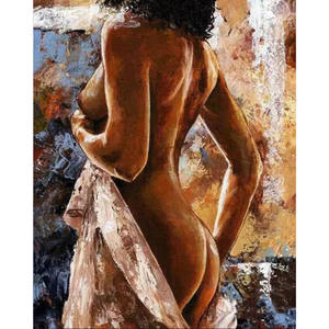 سيدة عارية الكلاسيكية صورة الماس الفن مرسومة باليد 5D ديي نمط أوروبا الحفر الكامل جولة التدريبات الماس بالجملة - Product Image 2