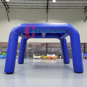 Tente tunnel gonflable rafraîchissante d'extérieur avec bâche en PVC bleue, plus de 3,6 m de long et installation facile - Product Image 1
