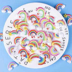 Nouveau résine accessoires Flash arc-en-ciel bricolage enfants broche épingle à cheveux bande accessoires coque de téléphone Patch décoratif - Product Image 3