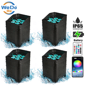 IP65 Waterproof DJ Uplight Battery <b>Wireless</b> RGBWAUV 7*20w <b>Wireless</b> Battery Disco Stage <b>Light</b> Led Par Can <b>Light</b> - Product Image 1