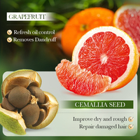 SADOER Grapefruit Camellia Seed Shampoo Private Label Organik Anti Ketombe Produk Perawatan Rambut Menutrisi Kulit Kepala