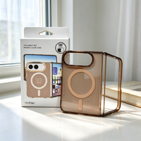 Nouveauté Coque de téléphone portable magnétique en acrylique coloré pour Iphone Duo 180 °   Housse intégrée pliable avec boîte d'emballage