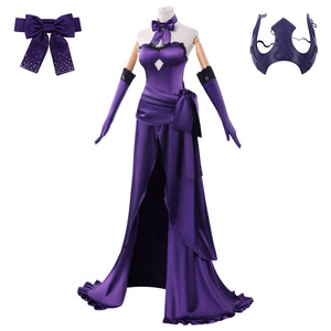 Ensemble complet de lingerie cosplay pour femme, robe noire Jeanne d'Arc, inspirée du dîner de la Sainte Vierge, fans d'anime, polyester - Product Image 2