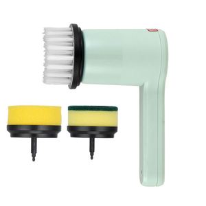 Factory Wholesale Multi-Functional Electric Household Kitchen <b>Cleaning</b> Tool 800 Mah With Usb Three <b>Brush</b> Heads - Product Image 1