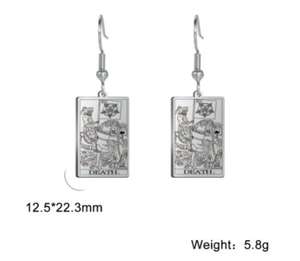 Hot Selling Classic <span class=keywords><strong>Tarot</strong></span> Kaarten Rvs Oorbellen Voor Vrouwen Hangers Drop Oorbellen 22 Grote Arcana <span class=keywords><strong>Tarot</strong></span> Sieraden - Product Image 6