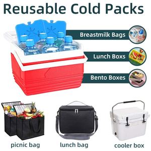 Non-Toxic 200ml Refreezable Reusable Ice Brick for Lunch Bags/<b>Boxes</b>, Cooler Backpack, <b>Camping</b> Ice Blocks - Product Image 6