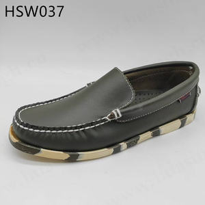 LXG, los zapatos de guisantes verdes salvia hechos a mano de ajuste relajado más vendidos, zapatos náuticos de suela de goma coloridos a la moda, populares en África HSW037 - Product Image 1
