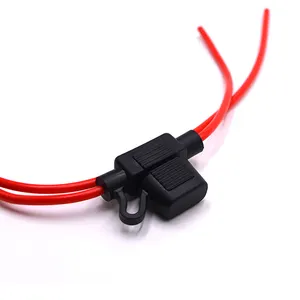 Waterproof Fuse Holder Red 16AWG Wire 13A Maxi Current Rating Auto Waterproof Fuse Holder