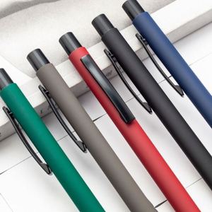 High Quality Metal <b>Retractable</b> Ballpoint <b>Pen</b> Glue Spraying Aluminum Advertising Signing Ballpoint <b>Pen</b> Custom Logo - Product Image 3