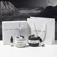 Pot à bougie d'aromathérapie en ciment texturé - Contenant durable pour diffuseur de parfum sans flamme, idéal pour le bricolage