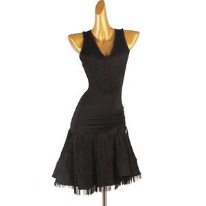 Costumi Professionali per Esibizioni di Danza da Sala, Abito da Competizione di Danza Latina con Frange per Esami Artistici - Product Image 2