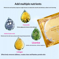 Masques Faciaux au Collagène Nouveau Design Hydratants 24K Doré Luxe Masque Visage Femme au Collagène Blanchissant Hydrogel