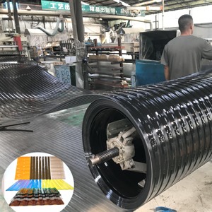 Plaque de toiture en <span class=keywords><strong>polycarbonate</strong></span> prismatique transparent durable de 1,2 x 50 m, motif lychee, en plastique transparent gaufré ondulé - Product Image 4