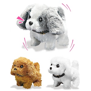 Pluche Speelgoed <span class=keywords><strong>Puppy</strong></span> Elektronisch Speelgoed Interactieve Robot Hond Uitlaten, Hoofd Bewegen, Mond Open, Staart Kwispelen (3 Kleurenmix) - Product Image 3