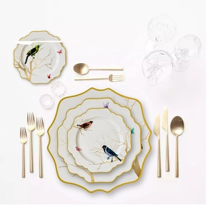 Service <span class=keywords><strong>de</strong></span> vaisselle <span class=keywords><strong>en</strong></span> <span class=keywords><strong>porcelaine</strong></span>, <span class=keywords><strong>assiette</strong></span> à dîner personnalisée, vaisselle <span class=keywords><strong>de</strong></span> table, <span class=keywords><strong>assiette</strong></span> <span class=keywords><strong>de</strong></span> restaurant <span class=keywords><strong>en</strong></span> céramique moderne, vente <span class=keywords><strong>en</strong></span> gros prix 1 pièce - Product Image 2