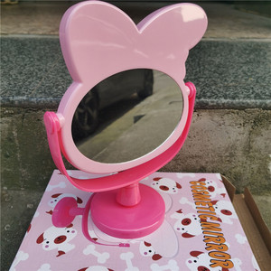 Espejo de maquillaje rosa con melodía encantadora, espejo de escritorio de plástico para niñas, espejo de princesa de un solo lado con caja de papel, Espejo De Maquillaje - Product Image 4