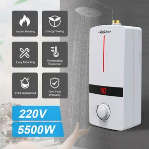 Calentador de agua de ducha eléctrico instantáneo con control de perilla montado en la pared de tamaño mini a precio barato - Product Image 2